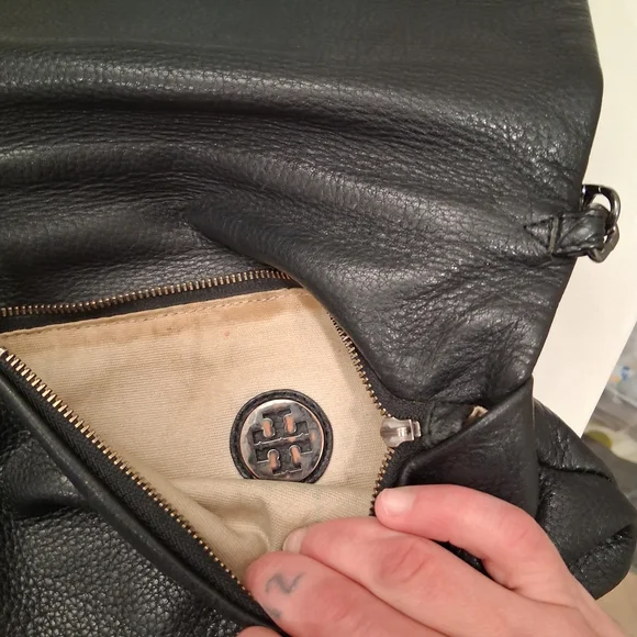 Black Leather Crossbody Bag - Picture 3 of 5